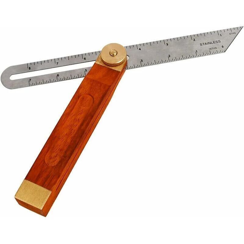 Sliding Bevel, Sliding T-Bevel, Carpenter Angle, Double-Sided Stop Angle, T-Schmiege Carpenter Stop Angle, 318 mm, 26 mm