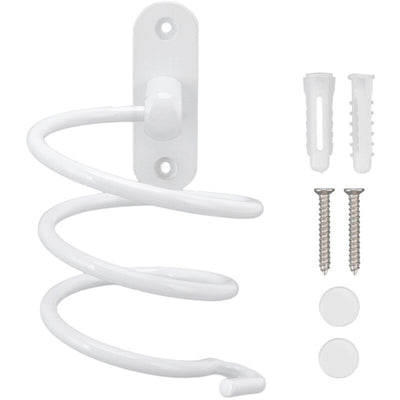 Multifunctional Spiral Hair Dryer Holder Wall Mounted Bathroom Hair Dryer Rack, Compatible with Most Hair Dryers