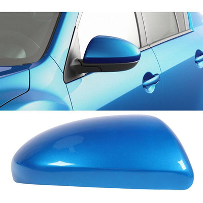 Replacement Rearview Mirror Cover Compatible with Mazda 2007-2014 Blue Right