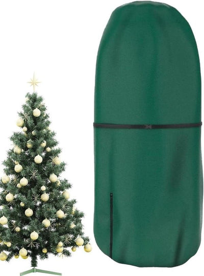 9ft Upright Christmas Tree Storage Bag, Waterproof Dustproof Standing Artificial Christmas Tree Cover, Vertical Xmas Tree Storage Protector Bag for Decorated Artificial Tree
