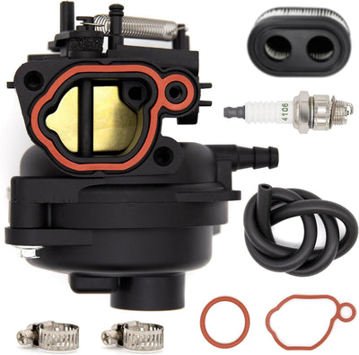 799584 Carburetor Set with Spark Plug and Air Filter Assembly Replacement for 592361 594057 594058 594529 799584 Compatible with 550EX 625EX 675EX 725EXI 140cc 09P702 Troy Bilt TB110 TB200 Engines