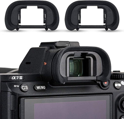 2 Pack Camera Eyecup Eye Cup Eyepiece Spare Replacement for Sony A9II A7RIV A7RIII A7III A7RII A7SII A7II A7R A7S A7 A9 A99II A58, Replaces Sony FDA-EP18 FDA-EP16 FDA-EP15