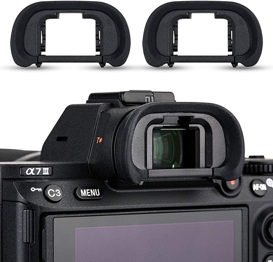 2 Pack Camera Eyecup Eye Cup Eyepiece Spare Replacement for Sony A9II A7RIV A7RIII A7III A7RII A7SII A7II A7R A7S A7 A9 A99II A58, Replaces Sony FDA-EP18 FDA-EP16 FDA-EP15