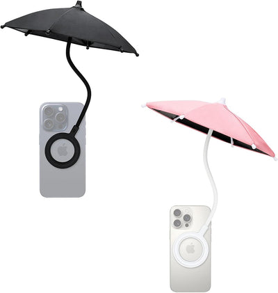 2PCS Car Phone Umbrella for Sun Dual Magnetic Cellphone Sunshade Shield