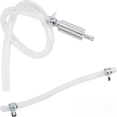 2 PCS Motorcycle Brake Bleeders, One-way Non-return Check Valve and Leak Prevent Fuel Line, Clutch Hydraulic Oil Drain Tool, Universal for Brake Bleeding Hydraulic Clutch Systems (Silver)