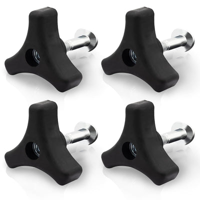 4 Sets Lawn Mower Handle Bolts, Triangle Knob Handle Screw Bolt, Universal Lawnmowers Handle Wing Nut and Bolt, for Honda & Most Lawn Mower Machine Accessories Supplies
