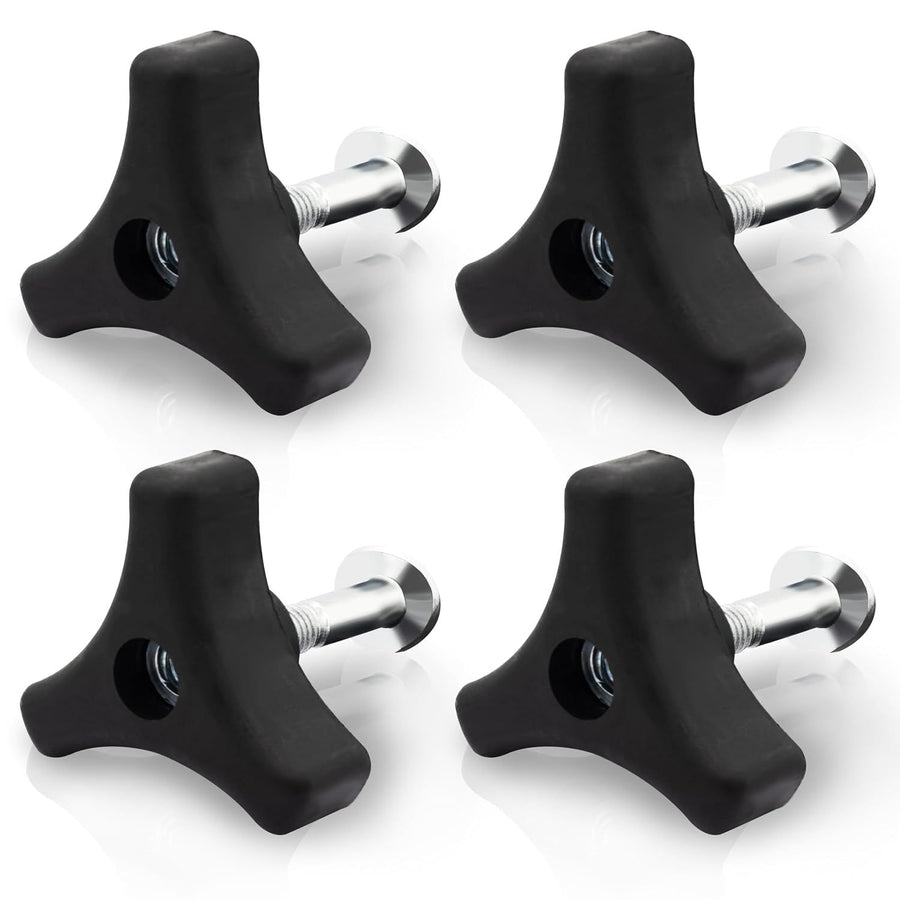 4 Sets Lawn Mower Handle Bolts, Triangle Knob Handle Screw Bolt, Universal Lawnmowers Handle Wing Nut and Bolt, for Honda & Most Lawn Mower Machine Accessories Supplies