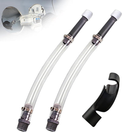 3 PCS Car Fuel Can Hoses and Bender, Racing Fuel Jug Transfer Hose, Oil Container Filler Flexible Neck Tube, Motorsport Spout Accessories for 3 & 5 & 5.5 Gallon VP Oil Jugs (White)