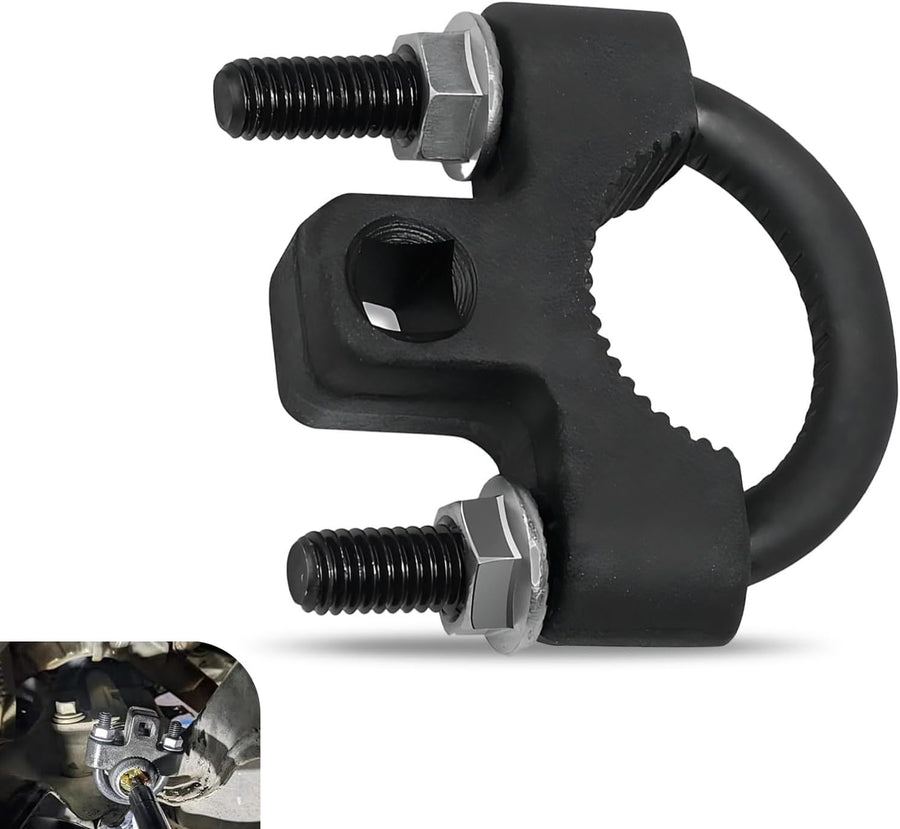 Car Inner Tie Rod Installation Tool, U-shaped Serration Anti-slip Wrench, Anti-rust Steering Linkage Removal Wrench, Universal Steering System Repair Accessory for Cars Trucks SUVs (Black)