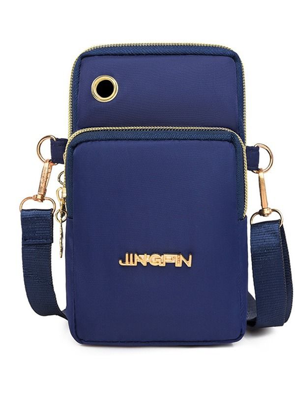 Lightweight Phone Crossbody Bag - Waterproof Oxford Shoulder Bag for Women - Casual Slim Sling Purse for Travel Daily Commute - Blue