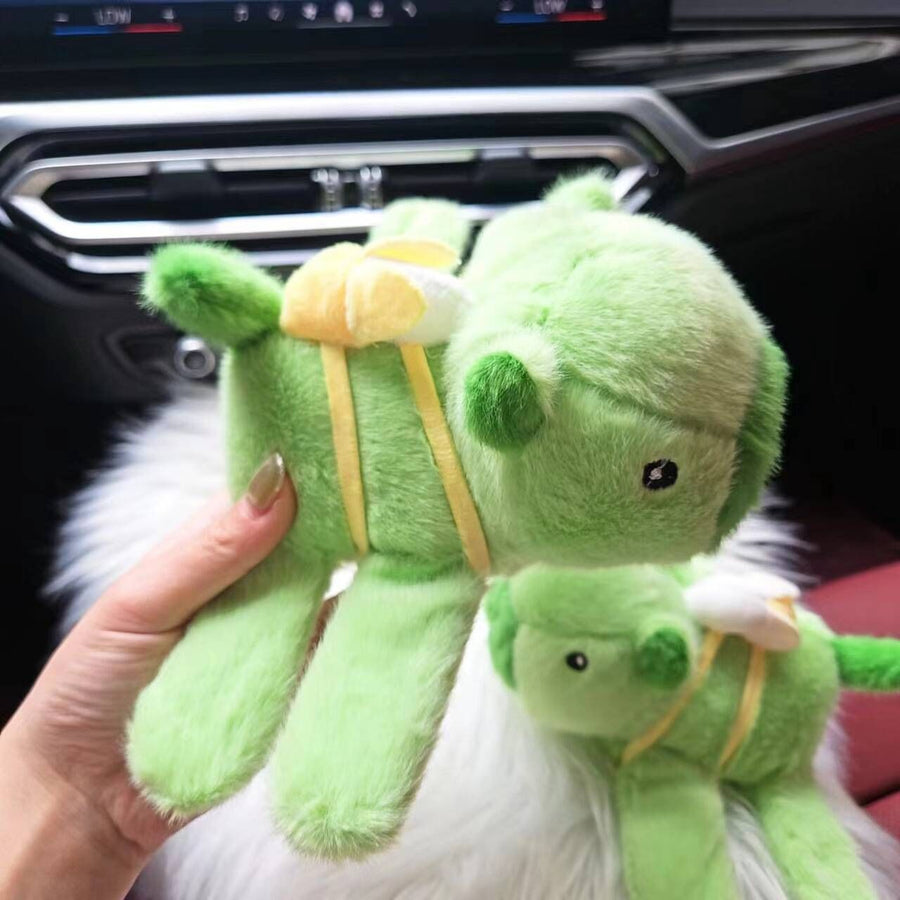 Cute Koala Slap Bracelet Plush Toy - Soft Wristband Stuffed Animal for Kids - Stress Relief Fidget Wrist Plush - Birthday Gift for Children - Green Capybara
