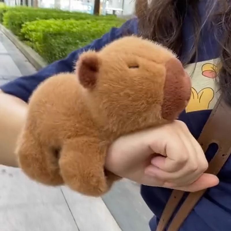 Cute Koala Slap Bracelet Plush Toy - Soft Wristband Stuffed Animal for Kids - Stress Relief Fidget Wrist Plush - Birthday Gift for Children - Capybara