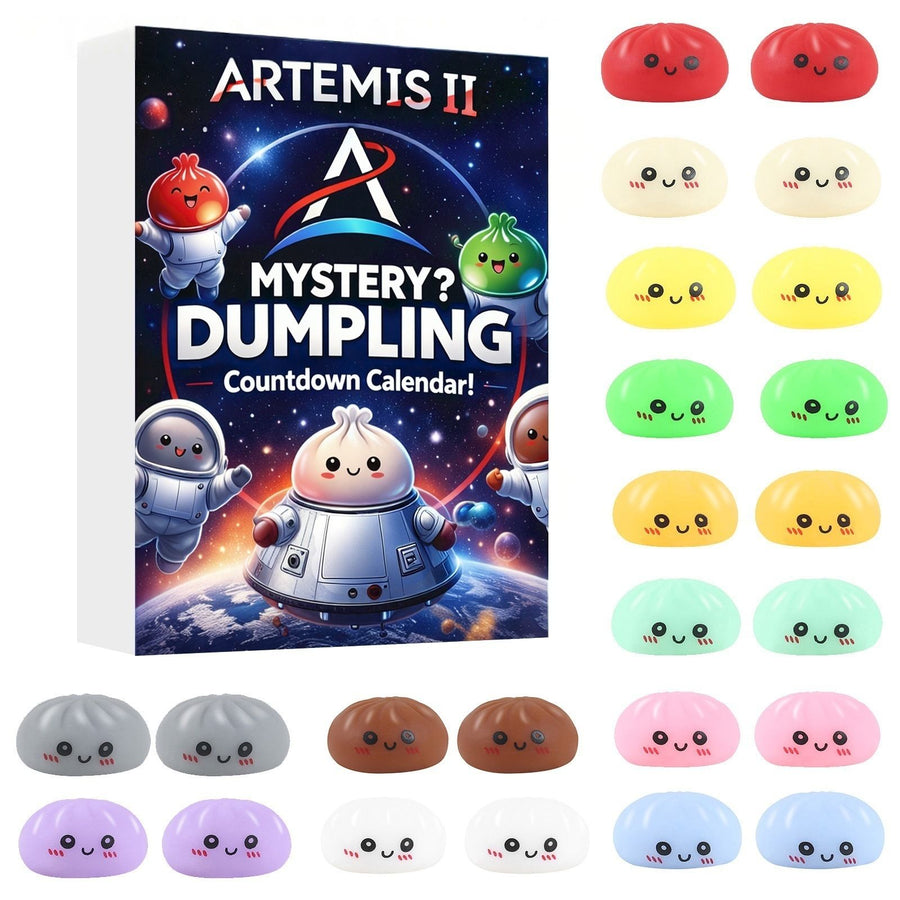 Fidget Squishy Stress Relief Toy - Mystery Dumpling Squishy Calendar Blind Box - Adult Decompression Squeeze Toy - GJ859