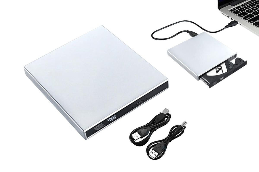 External CD RW Writer Player Protable USB 2.0 Drive for Laptop Notebook PC Desktop Computer-Silver
