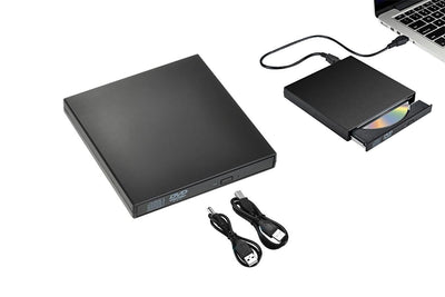 External CD RW Writer Player Protable USB 2.0 Drive for Laptop Notebook PC Desktop Computer-Black