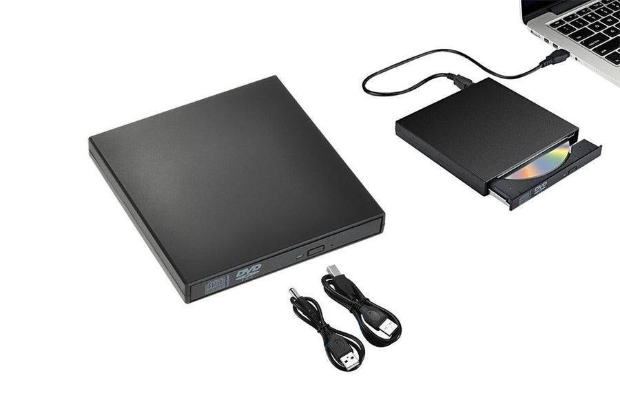 External CD RW Writer Player Protable USB 2.0 Drive for Laptop Notebook PC Desktop Computer-Black