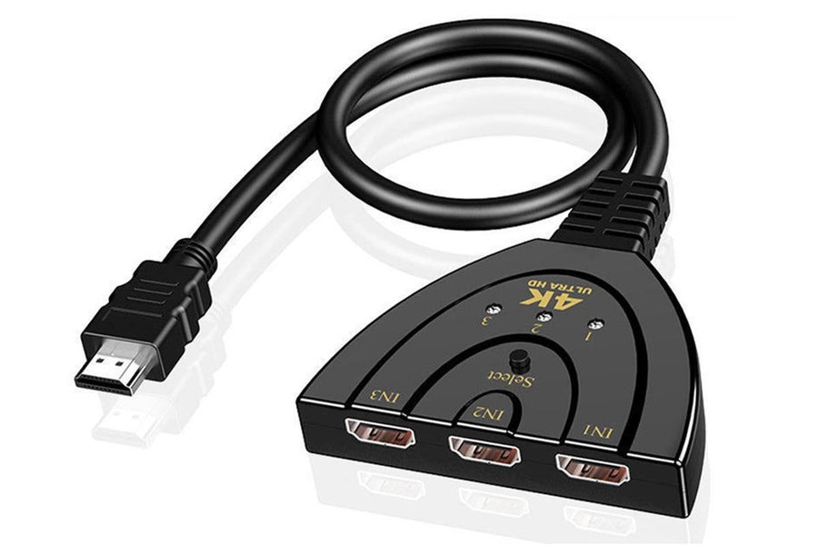 HDMI Splitter 1 in 3 out 4K Cable Adapter HDMI 3 Way Splitter for HDTV HD LCD