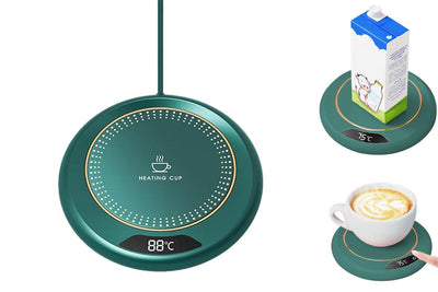 Electric Coffee Mug Warmer USB Cup With 3 Temp Settings-Green