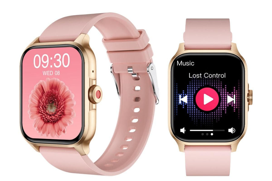 SmartWatch 1.85in Fitness Tracker with Heart Rate Sleep Monitor Answer/Make Calls 100 Sport Modes for Android iOS -Pink