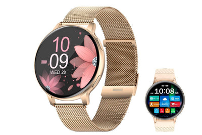 Smart Watch with Bluetooth Call and Sleep Monitor Fitness Tracker Watch-Gold