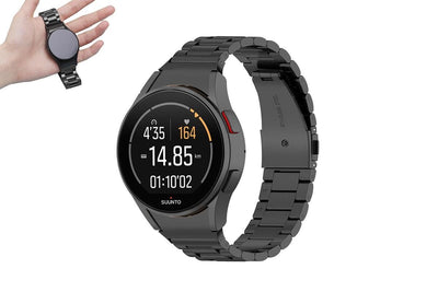 Solid Rugged Stainless Steel Band Compatible With Samsung Galaxy Watch 6 5 4-Black