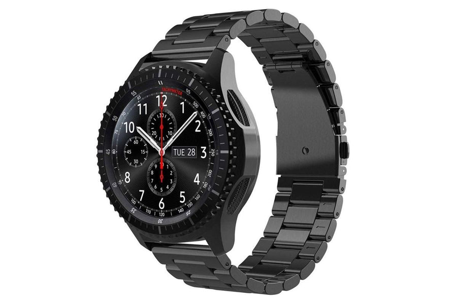 Stainless Steel Replacement Band for Samsung Gear S3 Strap-Black 22mm