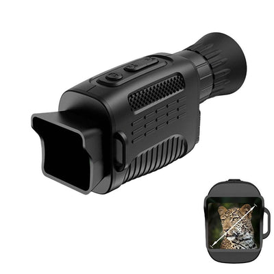 Night Vision Monocular Binoculars 4K IR Digital Telescope for Adult Hunting Camping-Black