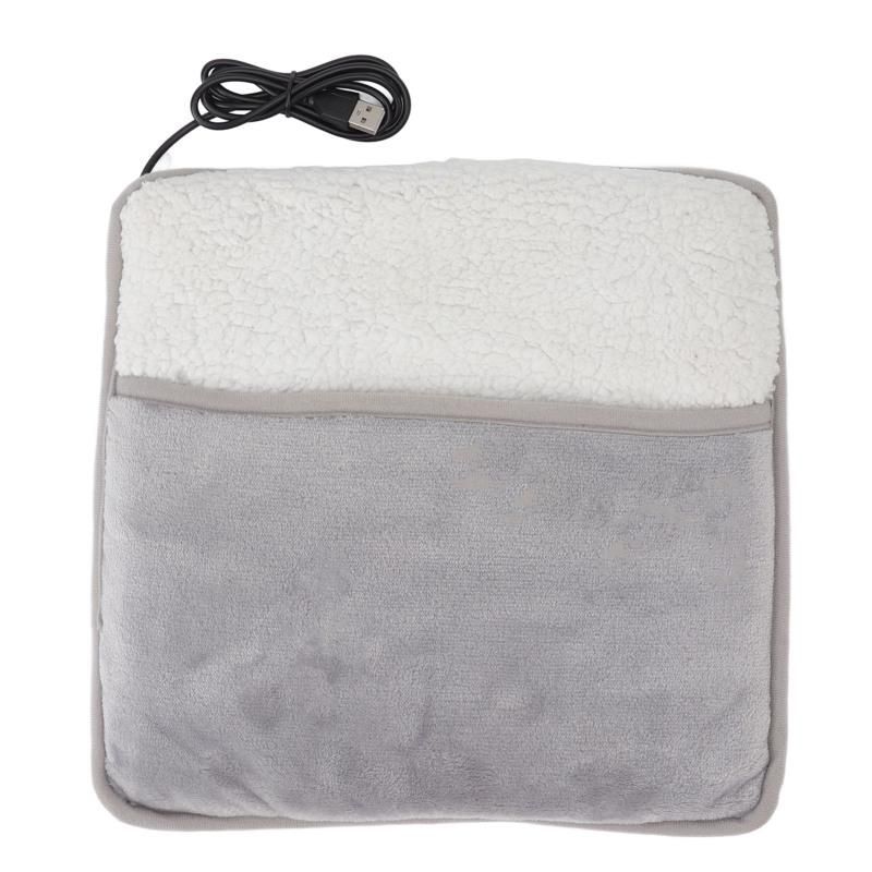 USB Electric Foot Warmer 5V Fast Heating Removable Washable Soft Foot Cover for Winter