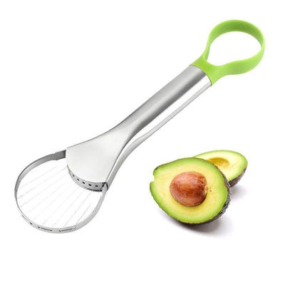3-in-1 Stainless Steel Avocado Prep Tool, Slicer Pitter Scoop Fruit Gadget