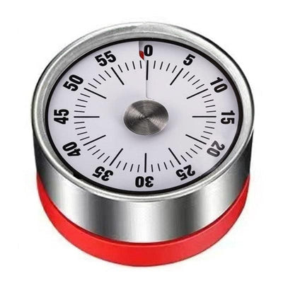 Stainless steel mechanical timer kitchen countdown timer portable mechanical timer red