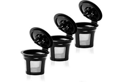 3PC Reusable Coffee Capsules - Black