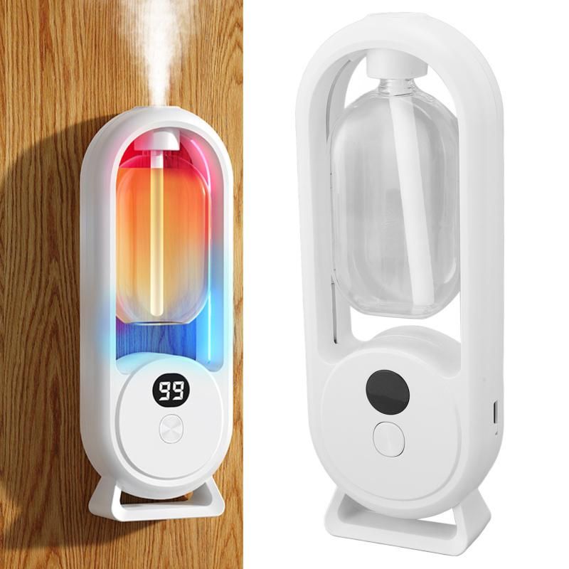 Automated Diffuser Sprayer, 5-Level Timer & Night Light, Cordless for Bedroom Bathroom(White)