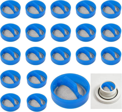 Washing Machine Inlet Filter Set 20PCS Water Valve Strainer Replaent Blue
