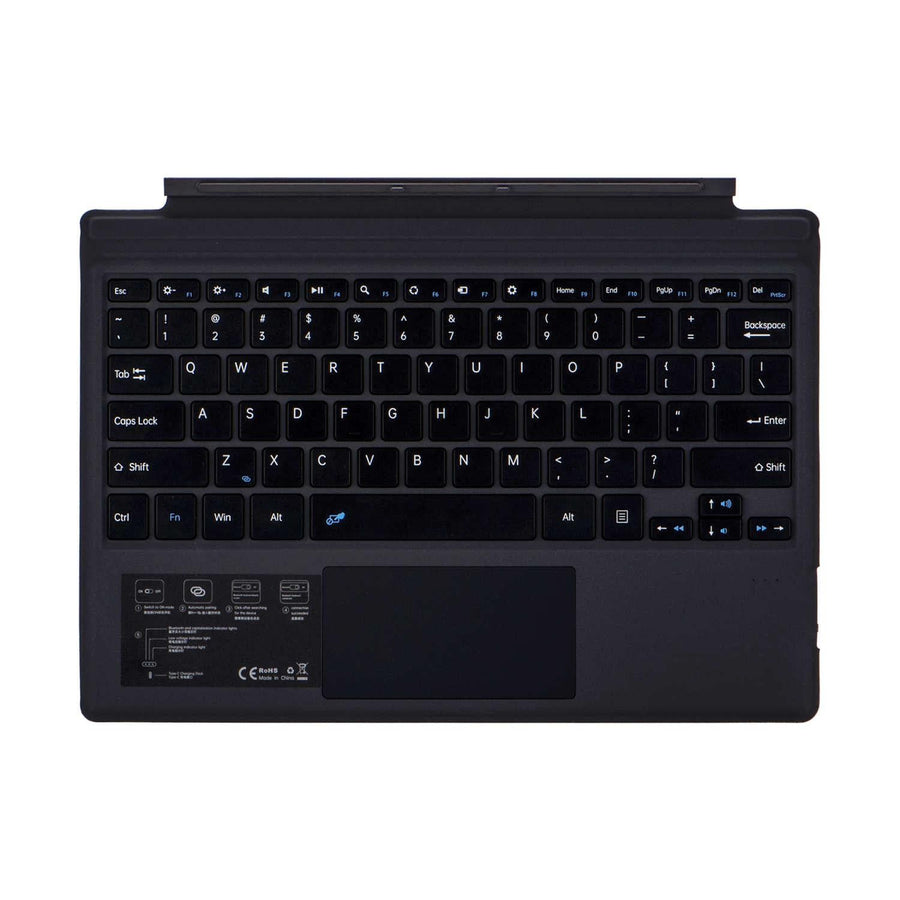 Bluetooth Tablet Keyboard with Touchpad for Surface Pro 5 Pro 6 Pro 7 Pro 7 Plus 12.3 Inch Black