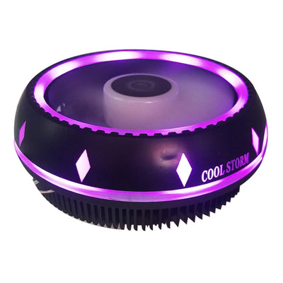 CPU Cooler RGB Silent Fan Aluminium Heatsink for LGA 775 1155 1366