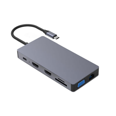 Docking Station 12 in 1 Dual HDMI USB C Hub 4K Multiport Adapter Laptop Expansion