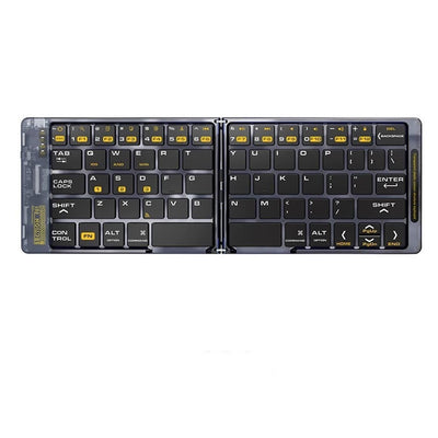 Foldable Keyboard F69 Transparent Bluetooth Keyboard Triple Device Connection