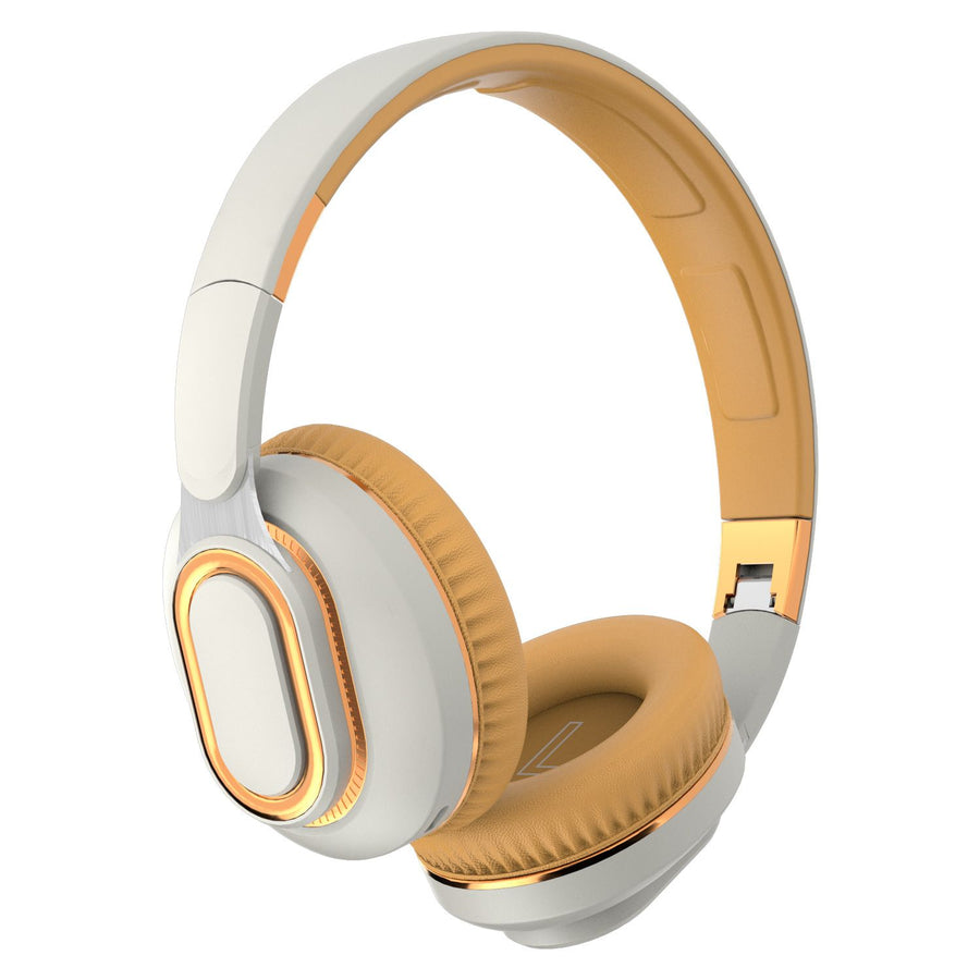 H7 Foldable Bluetooth Stereo Headphones Subwoofer Support TF Card Type-C Charging Wireless Earphones - Light Gray