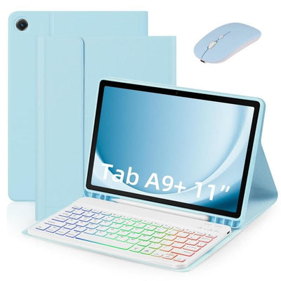 Tablet Case with Keyboard, For Galaxy A9 Plus 5G(Blue)