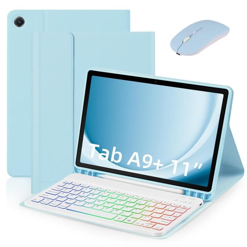 Tablet Case with Keyboard, For Galaxy A9 Plus 5G(Blue)