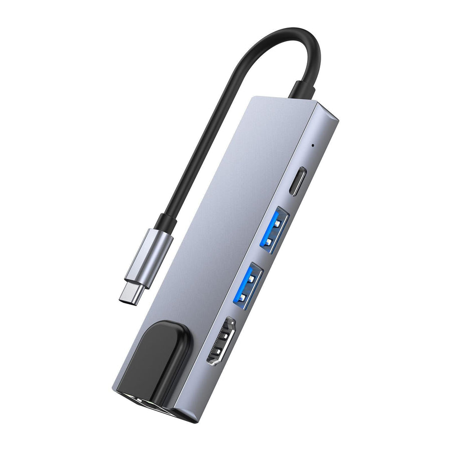 USB C Hub 5 in 1 Type C Docking Station 4K HDMI USB 3.0 RJ45 PD Adapter