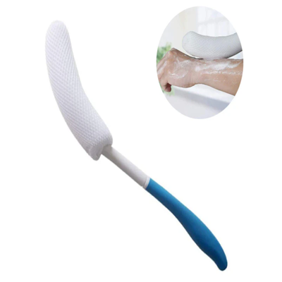 Anti-Slip Bath Body Brush - 39cm Curved Long Handle Shower Brush for Elderly