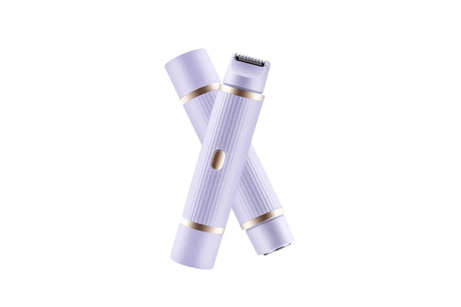 Ladies Dual Head Electric Shaver Full Body Hair Remover for Underarm Legs Purple