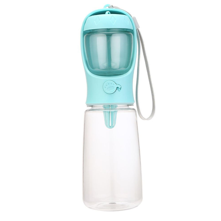 2-in-1 Dog Water and Food Cup for Outdoor Use Portable Detachable 550ML Water Food Cup Blue