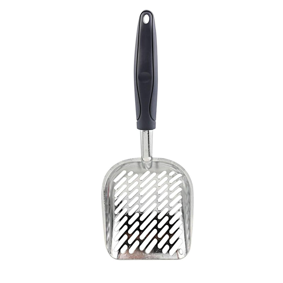 Metal Cat Litter Scoop Heavy Duty Alloy Matte Black