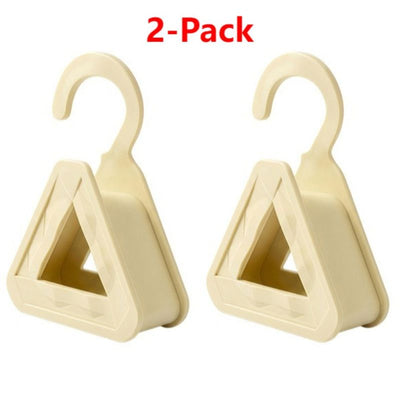 2-Pack Triangular No-Mark Bag Storage Hooks, Multi-Purpose Anti-Crease Hanger for Handbags, Scarves, and Ties—Beige