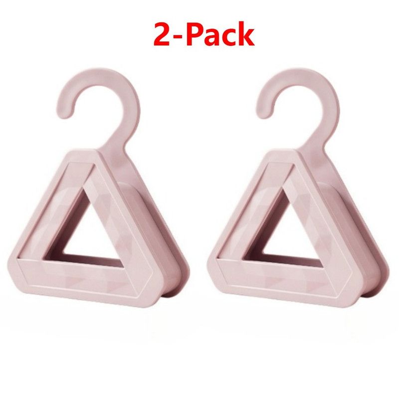 2-Pack - Triangular No-Mark Bag Storage Hooks, Multi-Purpose Anti-Crease Hanger for Handbags, Scarves, and Ties - Pink