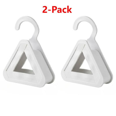 2-Pack - Triangular No-Mark Bag Storage Hooks, Multi-Purpose Anti-Crease Hanger for Handbags, Scarves, and Ties - White