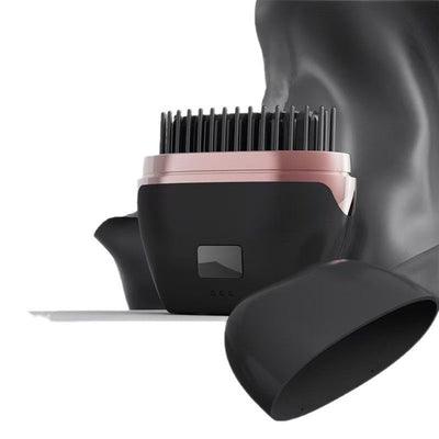 Mini Wireless Negative Ion Hair Straightener Brush, Rechargeable Portable Constant-Temperature Hair Styling Comb for Travel—Black
