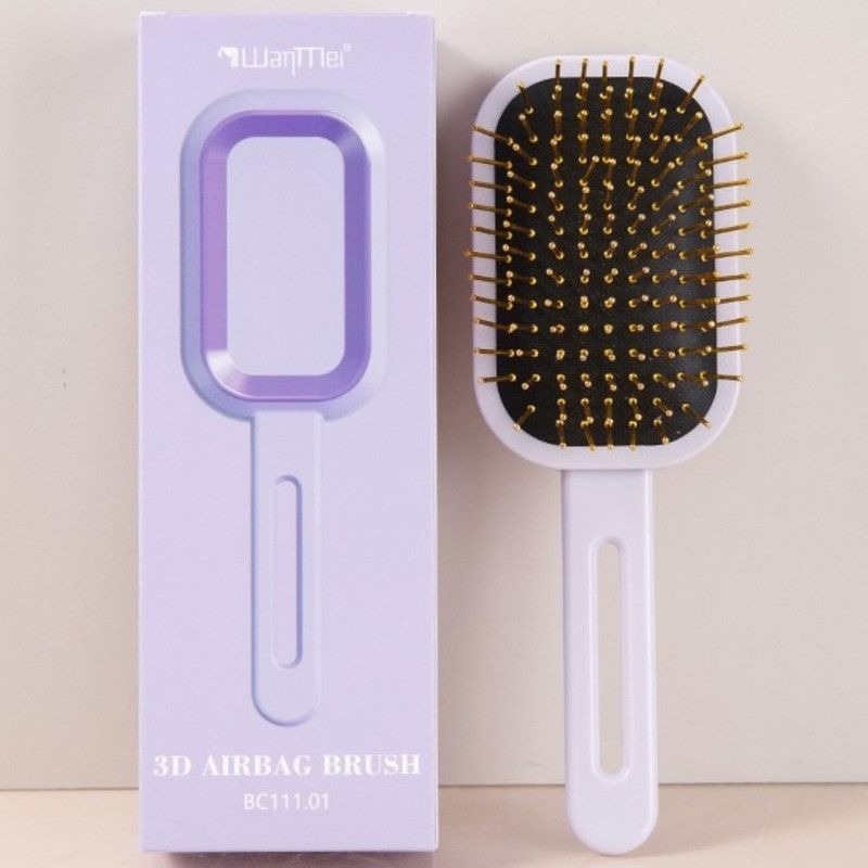 3D Air Cushion Hair Brush, Multi-function Scalp Massage Detangler Comb for Home Hair Styling—Light Purple